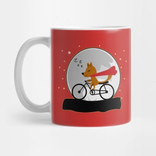 Cute Fox Sleeping with Moon at Night Mug